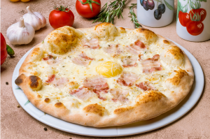 Pizza Huevo y Panceta